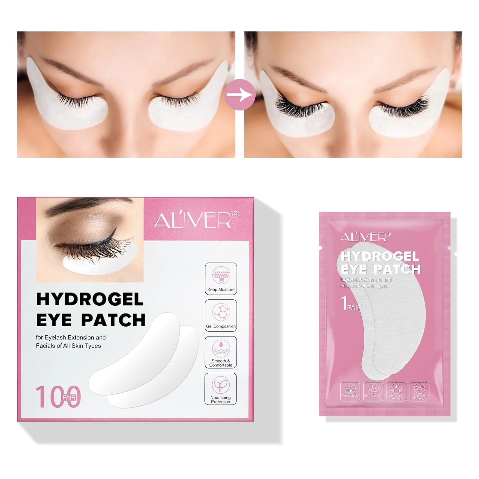 Aliver Hydrogel Eye Patch 100 pcs