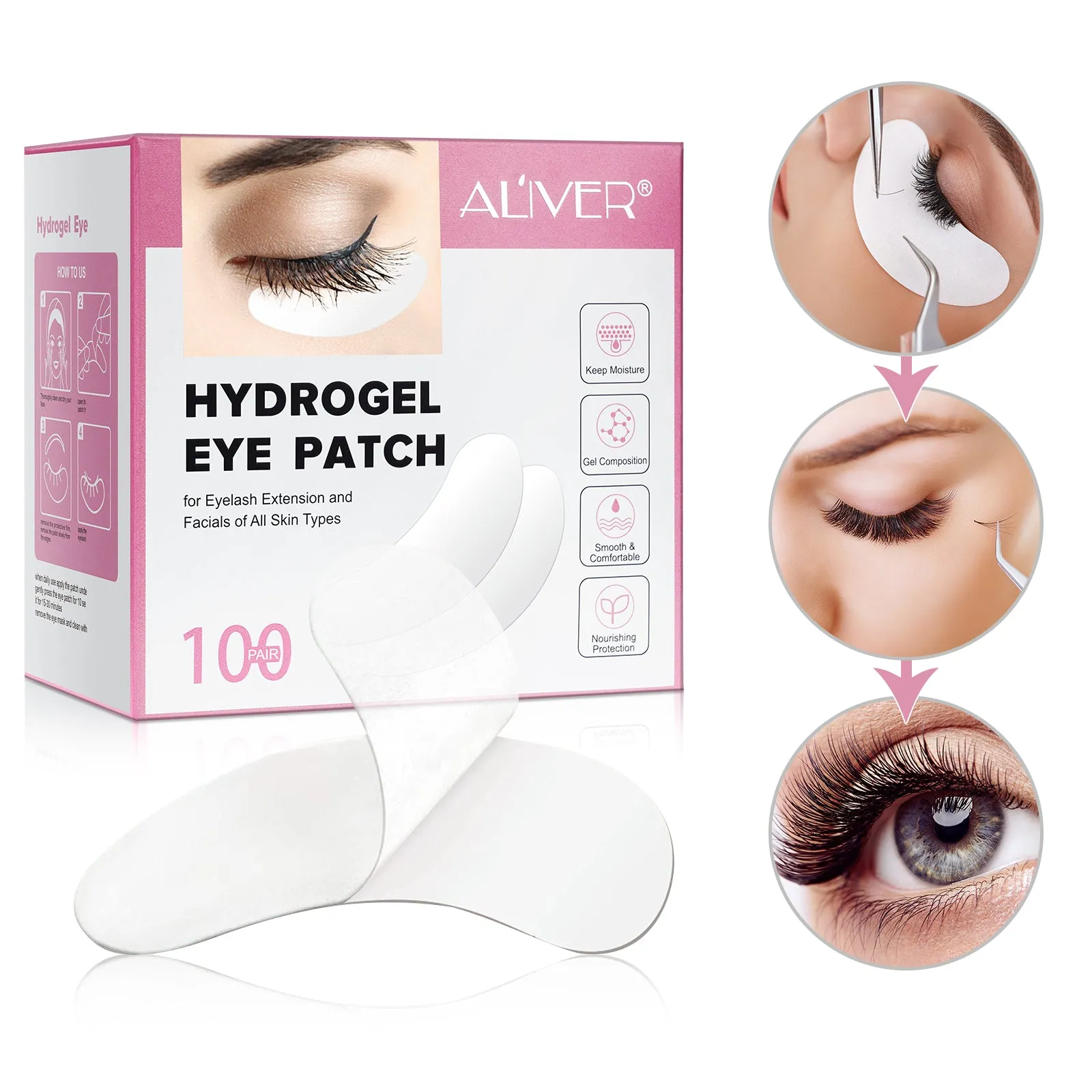 Aliver Hydrogel Eye Patch 100 pcs