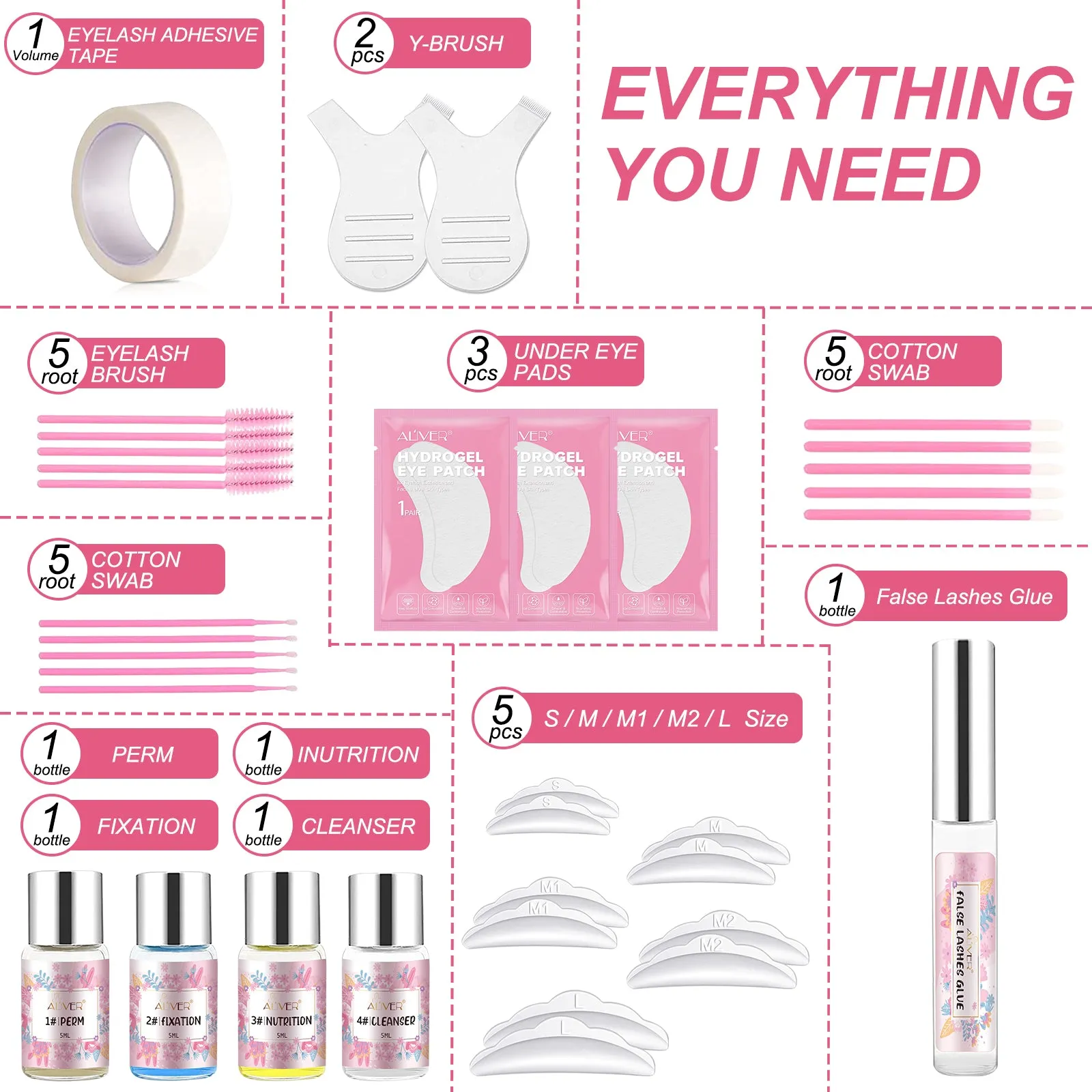 Aliver Lash Lift Kit for Perming