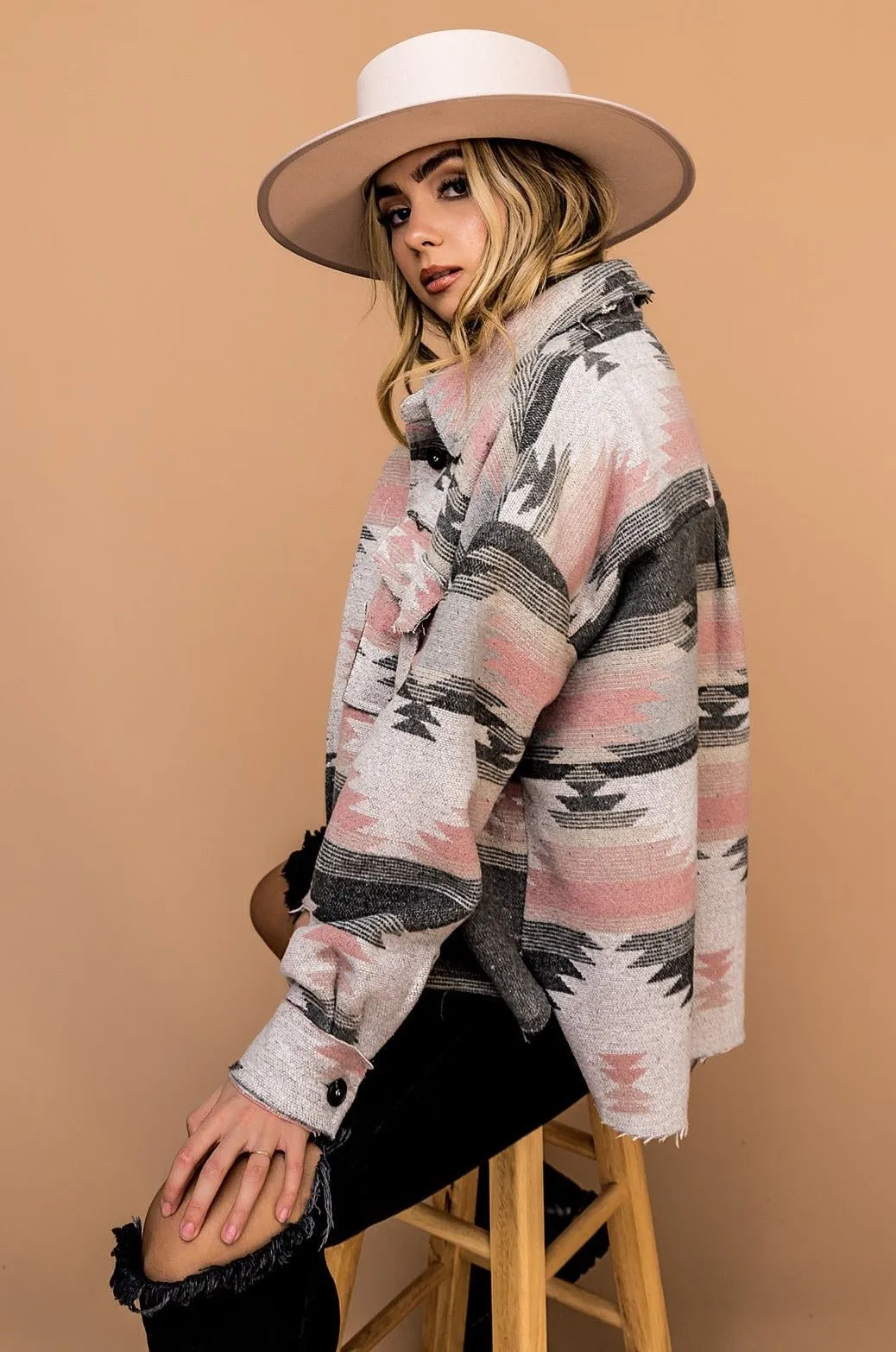 Lola Stiff Brim Hat in Blush