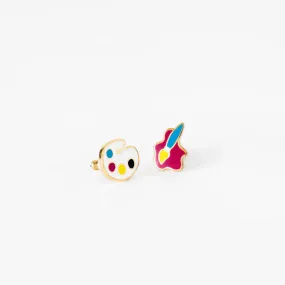 paint palette and brush mismatch studs