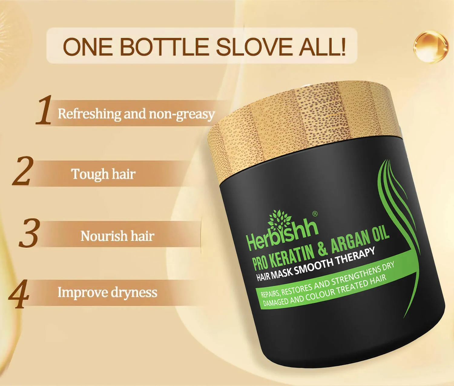 Pro Keratin Argan Hair Mask - Herbishh