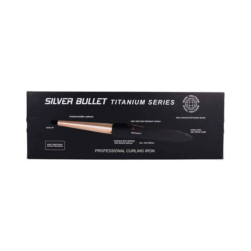Silver Bullet Fastlane Titanium Conical Curling Iron 13mm-25mm Rose Gold