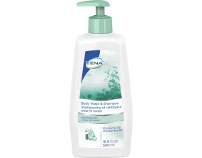Tena 64363 Body Wash & Shampoo, Scented, Pump Bottle, 500ml